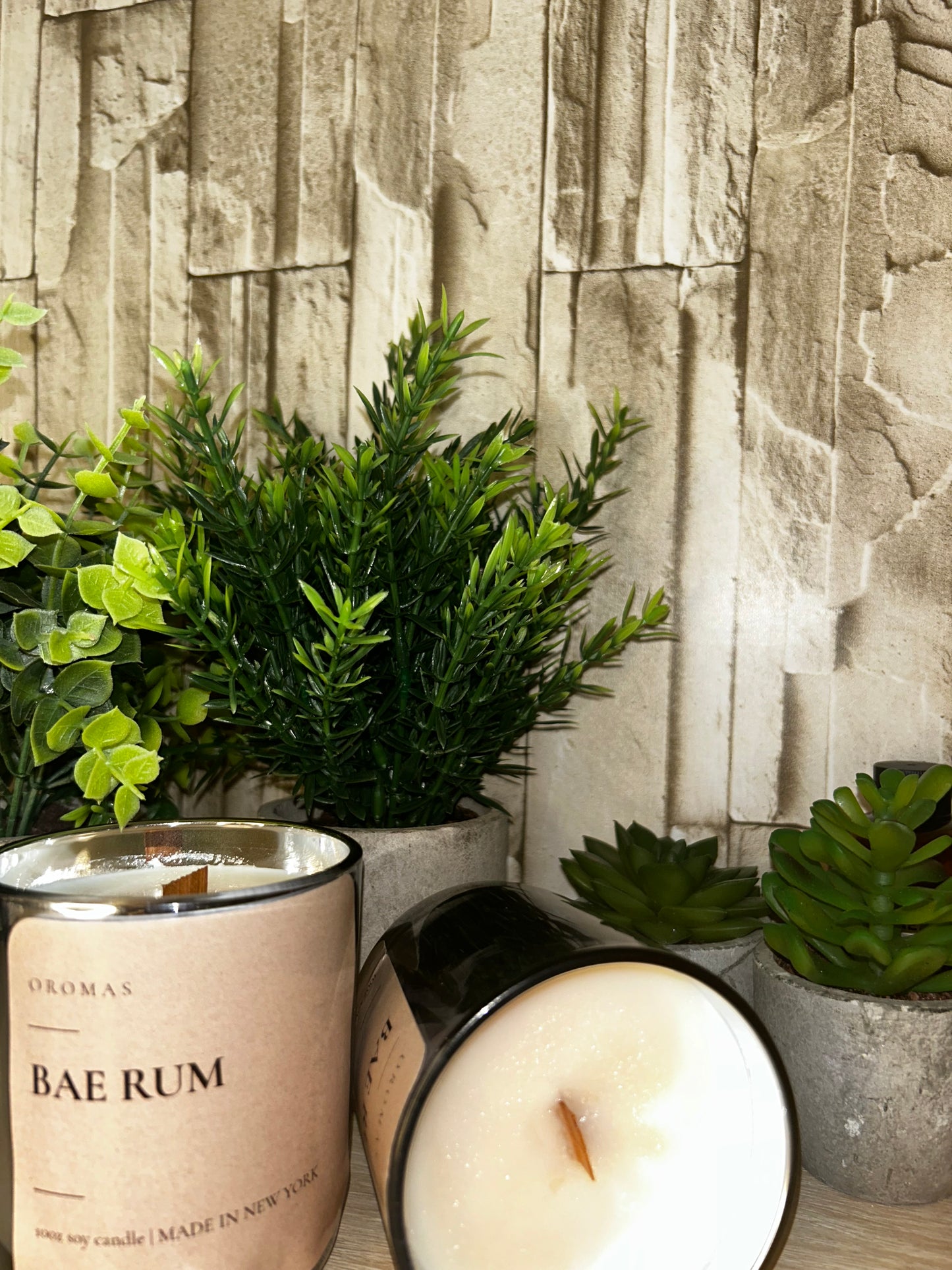 Bae rum soy wax candle