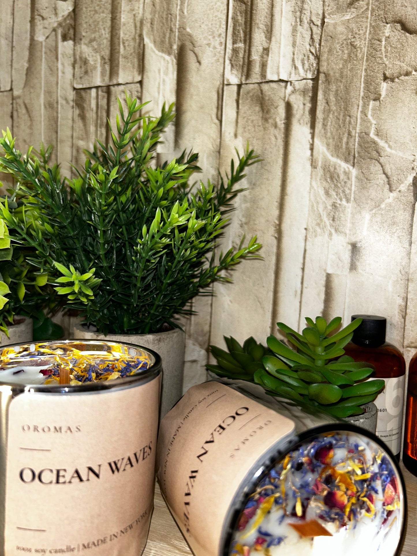 Ocean waves soy wax candle